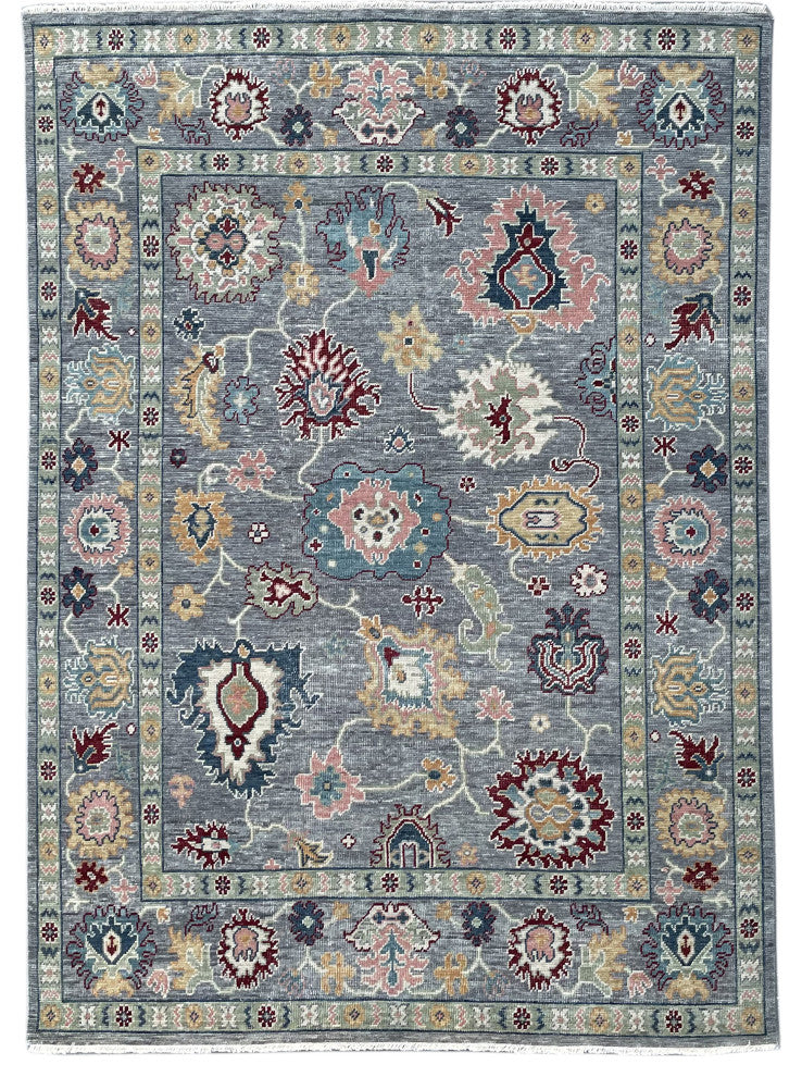 Gray Traditional Classic Colorful Mahal Classic Area Rug