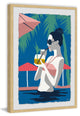 "Enjoy the Cocktails" Framed Painting Print, 16"x24"