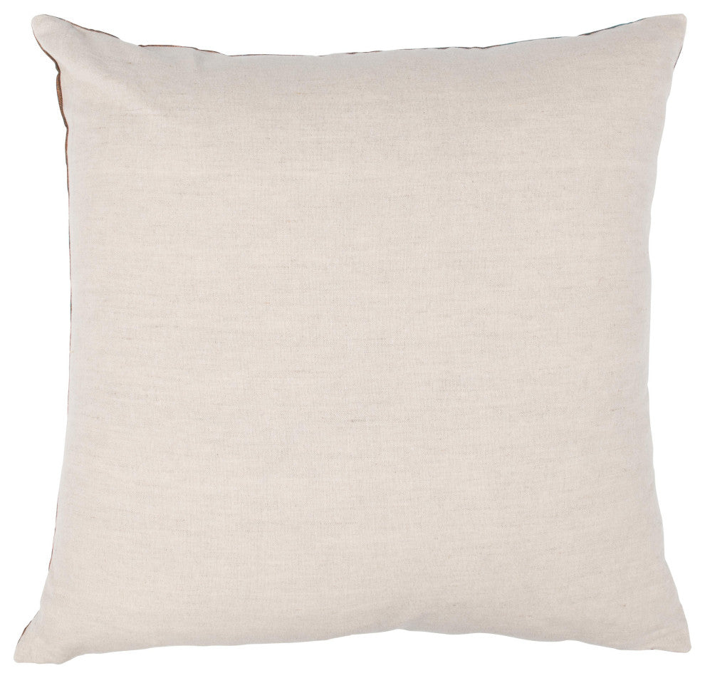 Equilibrium 22x22 Linen Blend Fabric Throw Pillow, Teal Bronze