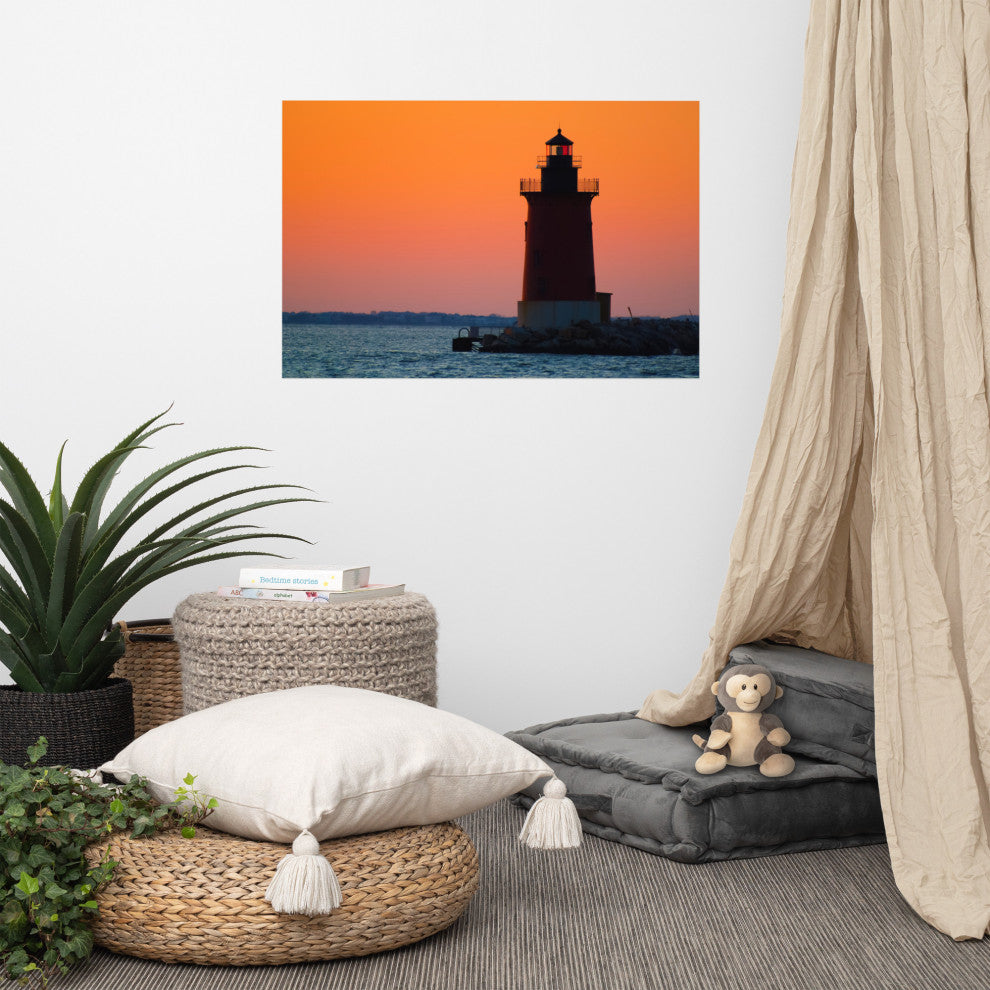 Sunset at Henlopen State Park 3 Landscape Photo Unframed Wall Art Print, 24" X 36"