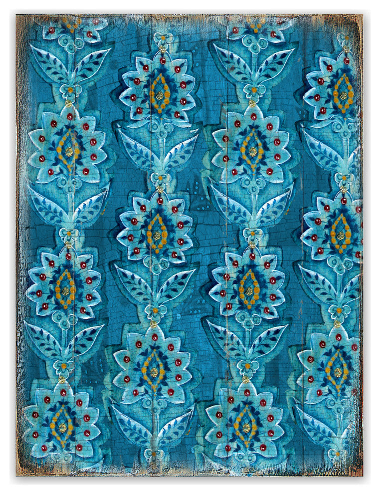 Decorative Pattern Wooden Block, 36 X 24