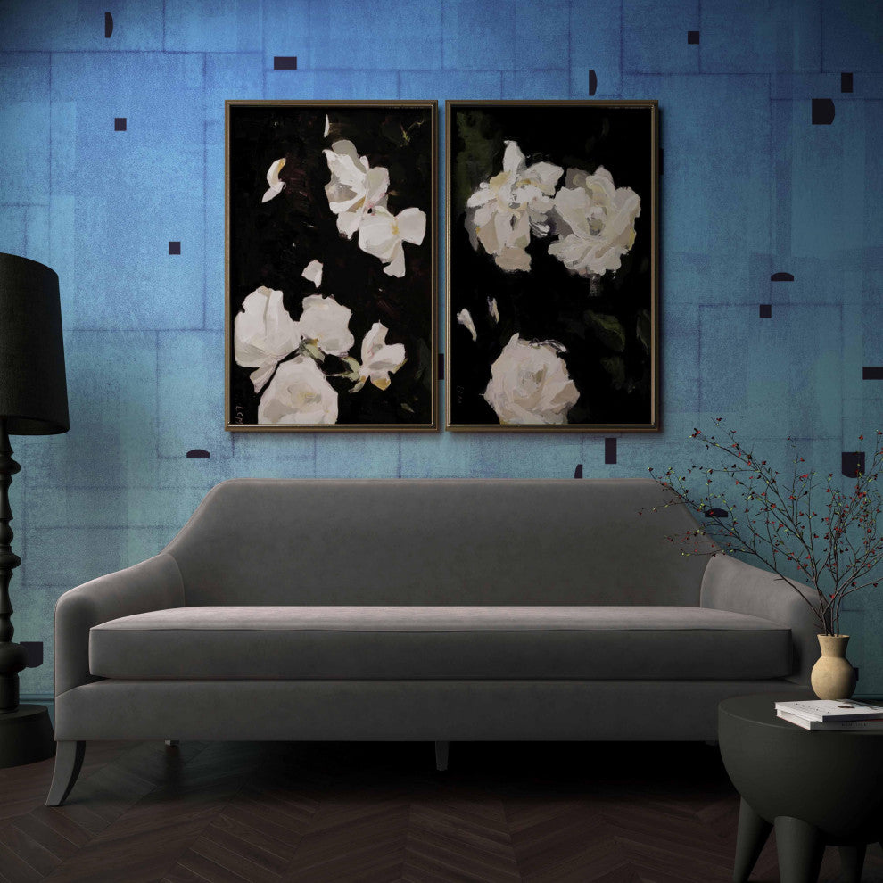 TOV Furniture Neveah Grey Velvet Sofa