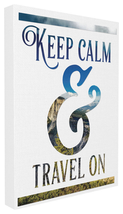 Keep Calm and Travel On, 30"x40", Stretched Canvas Wall Art