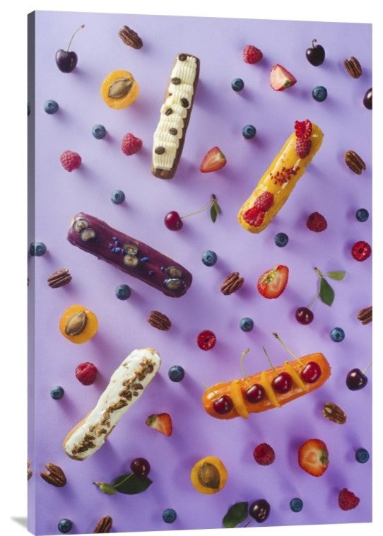 "Sweet Pattern: Eclair" Stretched Canvas Giclee by Dina Belenko, 24x36"
