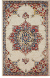 Unique Loom Cream Helios Utopia 5' 0 x 8' 0 Area Rug