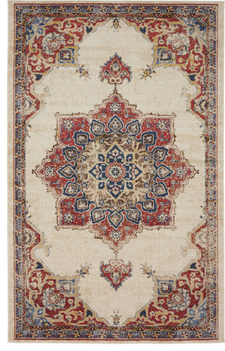 Unique Loom Cream Helios Utopia 5' 0 x 8' 0 Area Rug