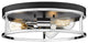 Bethel International YS2180C16BCH 3 Light Flush Mount, Black and Chrome