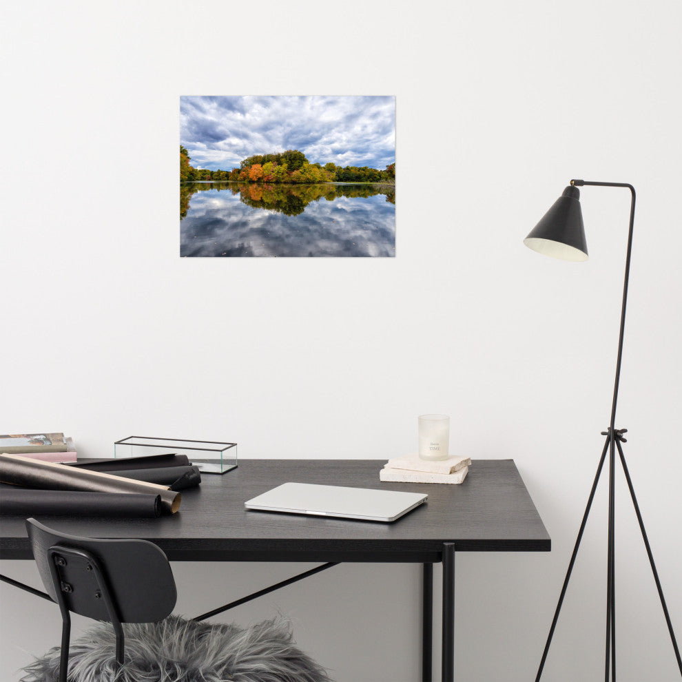 Autumn Reflections Landscape Photo Rural / Rustic Unframed Wall Art Print, 18" X 24"