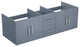 Geneva Transitional Dark Grey 60" Double Vanity with 60" Led Mirror, no Top