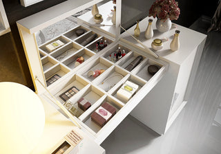 T05 Bedroom Make-up Vanity 63", White, Glossy Finish