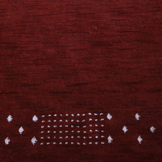 Hand Knotted Loom Wool Area Rug Contemporary Red, [Rectangle] 8'x11'