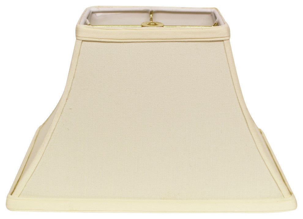 14" Ivory Rectangle Bell No Slub Lampshade