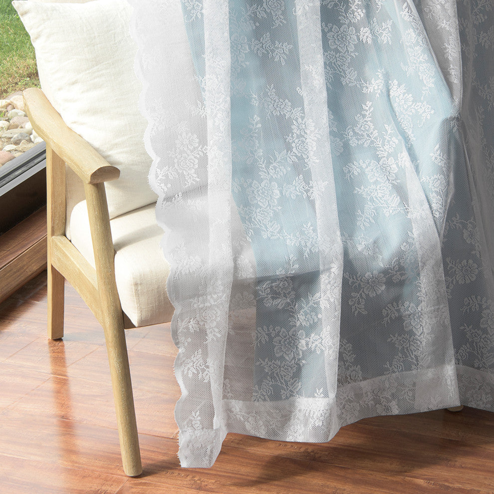 Rose Sheers and Blackout Curtains, Ocean, 52"x96"
