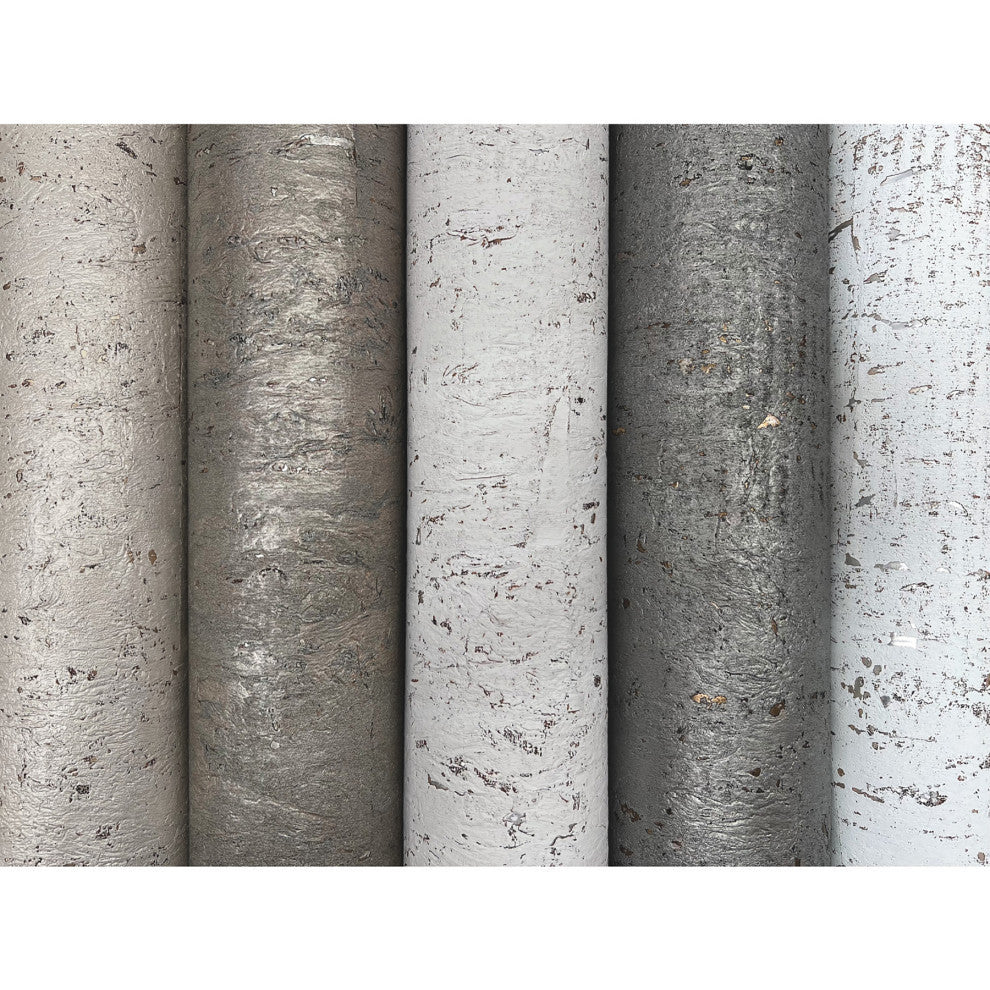White and Silver Cork Wallpaper