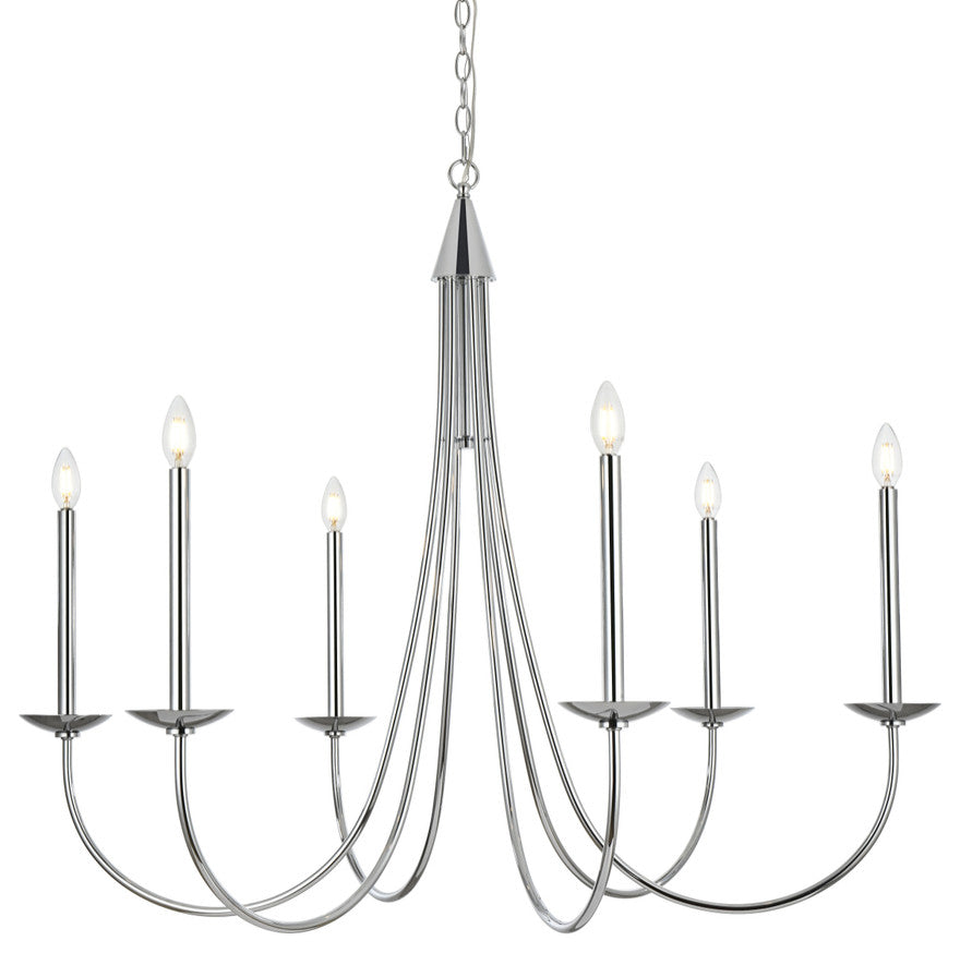 Home Living 42" Chandelier, Chrome