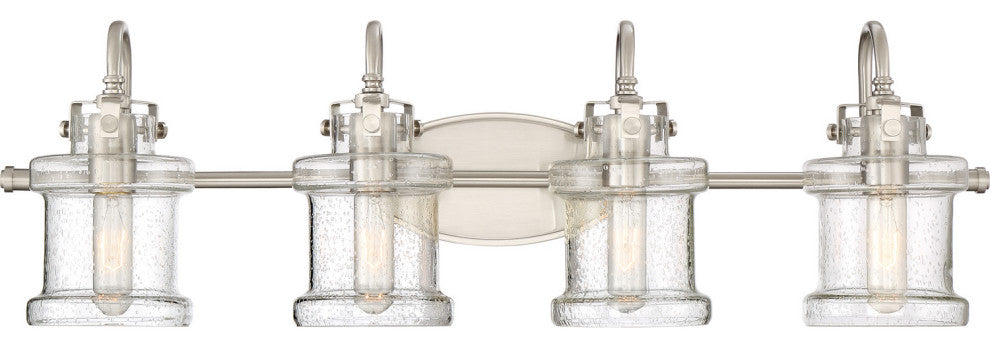 Danbury 4-Light Bath Vanity, Brushed Nickel