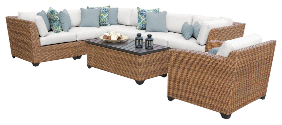 Laguna 8 Piece Outdoor Wicker Patio Furniture Set 08d