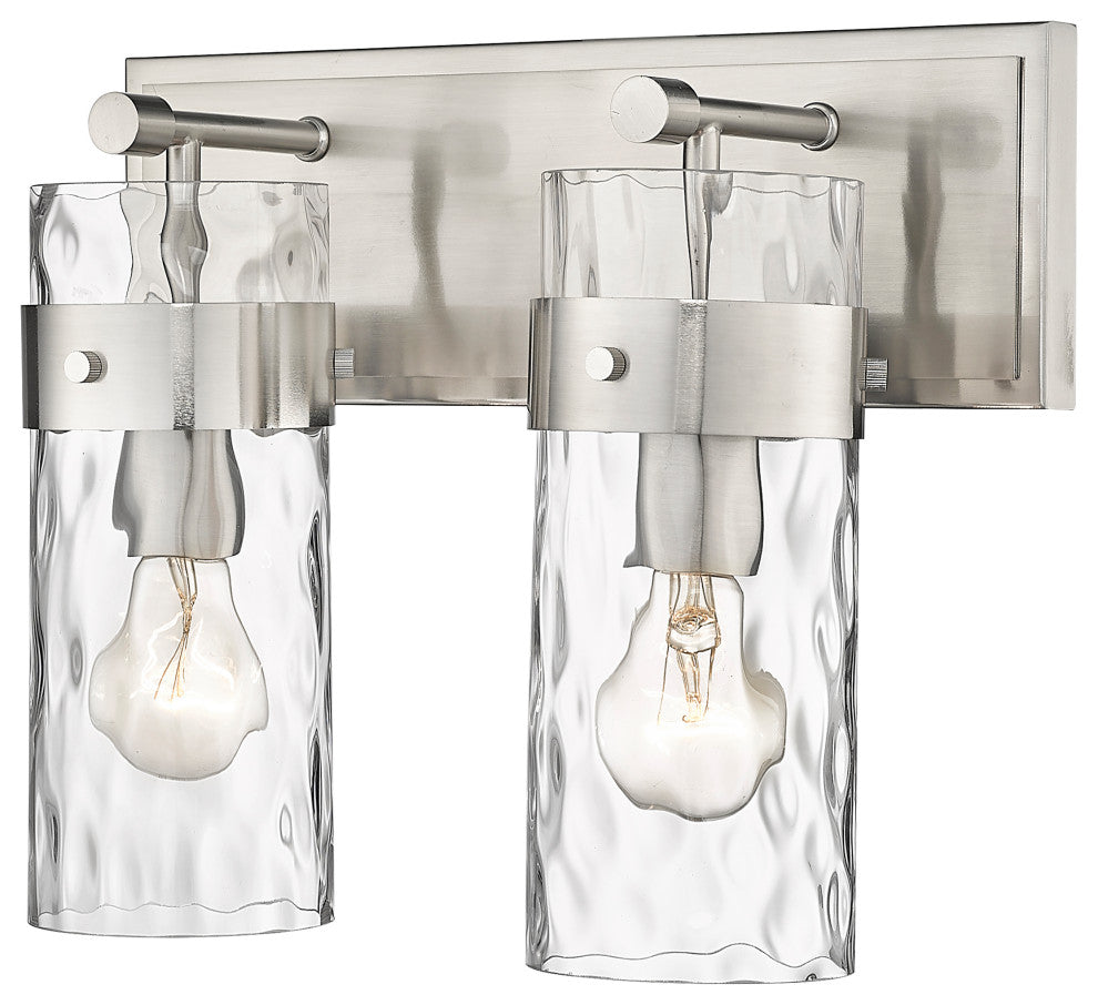 Zlite 3035-2V-BN 2-Light Vanity, Clear