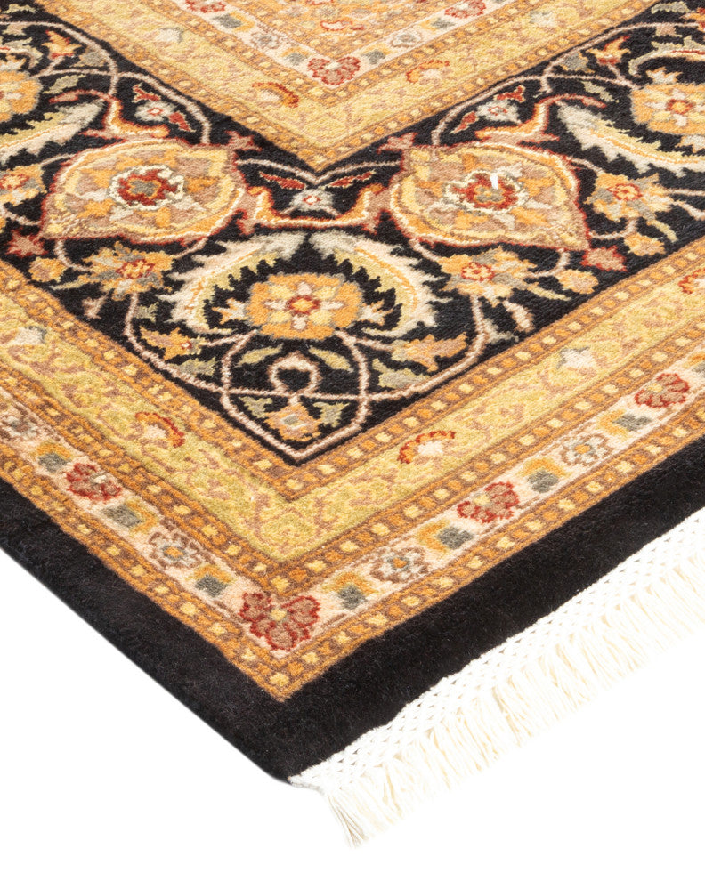 Trichur, One-of-a-Kind Hand-Knotted Area Rug Black, 8'1"x10'5"