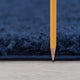 Mira Contemporary Shag Diamond Navy Rectangle Area Rug, 8' x 10'