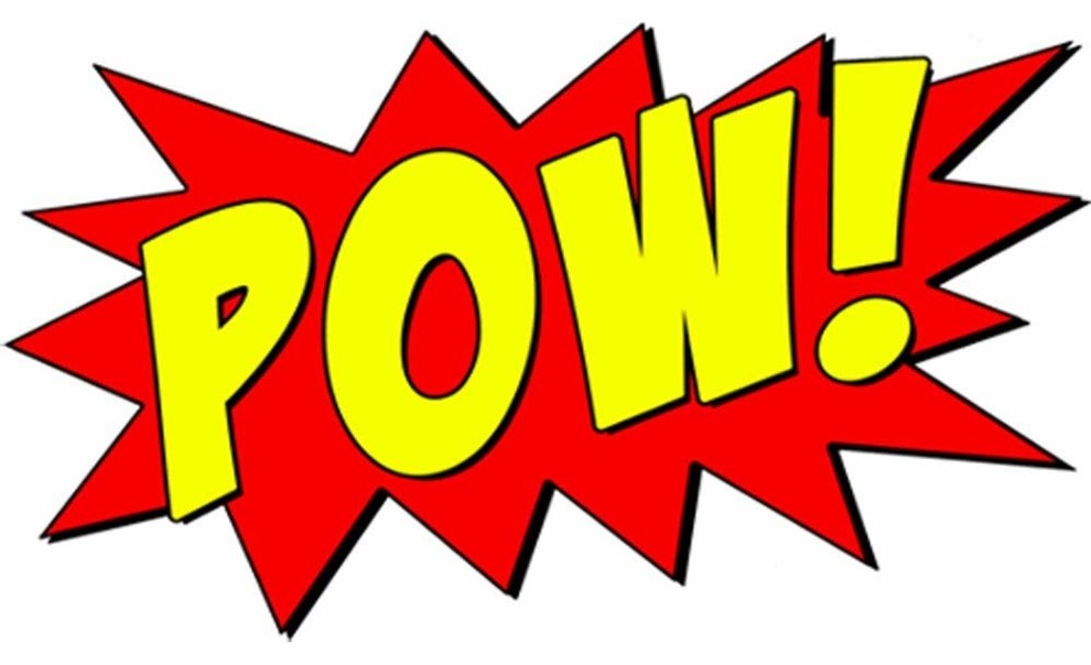 Comic Book POW Wall Decal Sound Effect Superhero Pow Vinyl Wall Decor, 22x15
