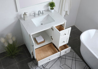 36" Single Bathroom Vanity, White