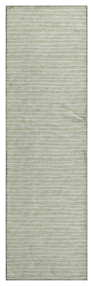 Addison Premium Washable Mayfield AMF138 Green  2'3" x 7'6" Runner Rug