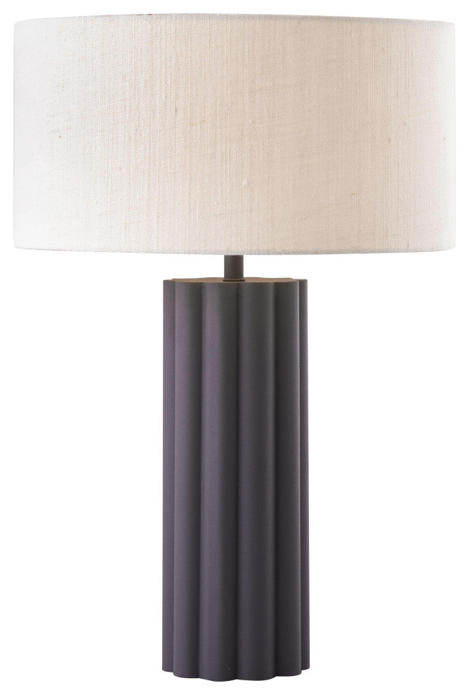 Latur Gray Table Lamp, Gray,White