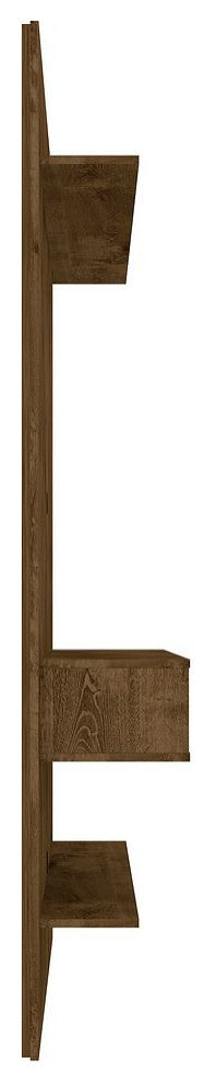 Libra Long Floating 45.35 Entertainment Center in Rustic Brown
