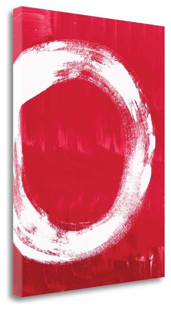 "Red Enso" By Linda Woods, Giclee Print on Gallery Wrap Canvas, Ready to Hang