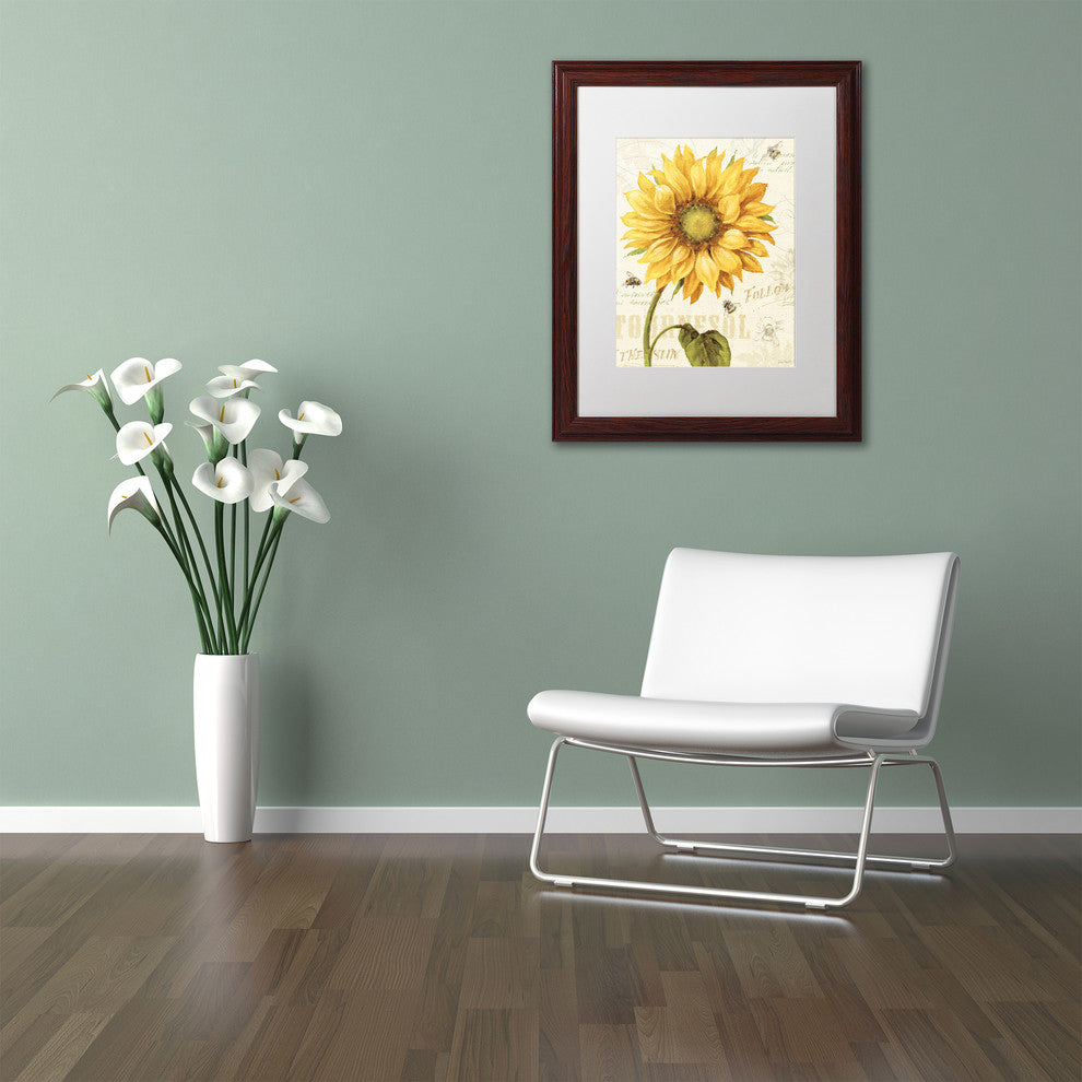 'Under the Sun I' Matted Framed Canvas Art by Lisa Audit