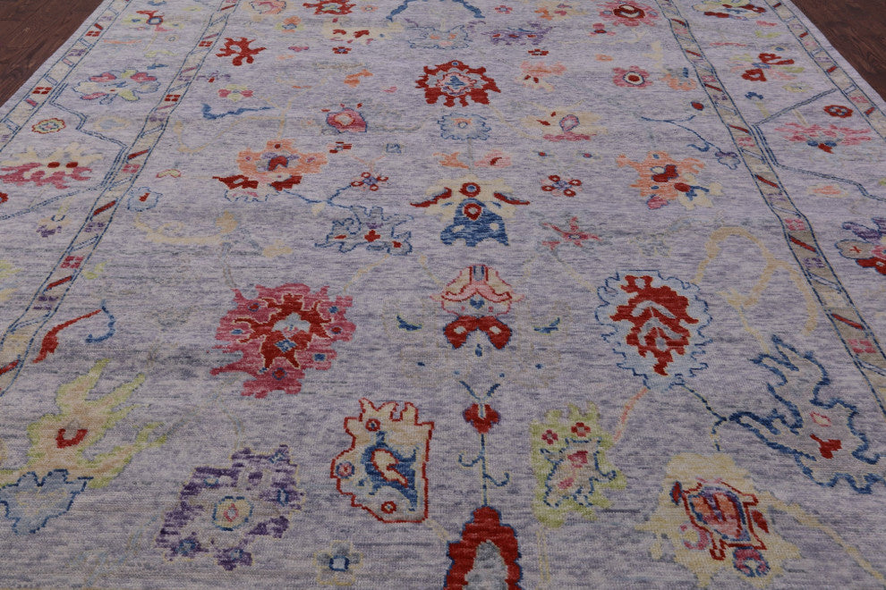 10' 5" X 13' 11" Turkish Oushak Hand Knotted Wool Rug - Q16092