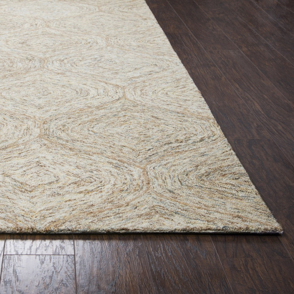 Rizzy Home Brindleton BR361A Brown Trellis Area Rug, Rectangular 3'x5'