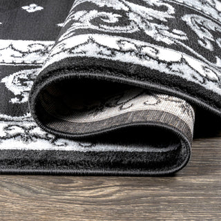 Acanthus French Border, Black/Gray, 2x10