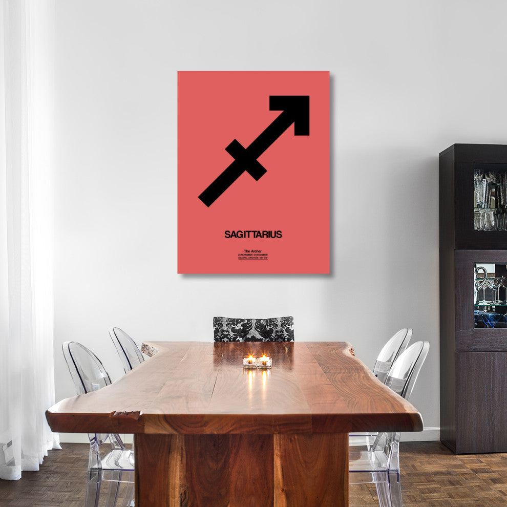 "Sagittarius Zodiac Sign Black" Fine Art Print