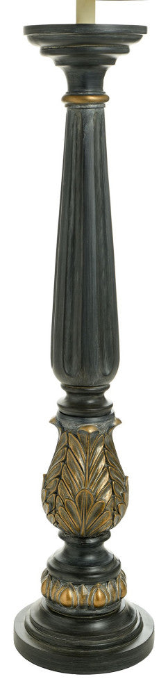 Dann Foley Floor Lamp Grecian Motifs, Malta Black, Bronze Black, Gold