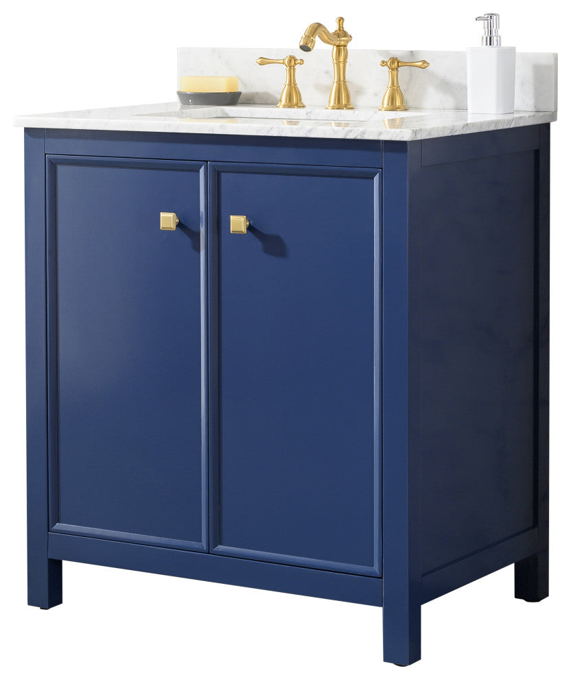30" Single Sink Vanity Cabinet, Blue
