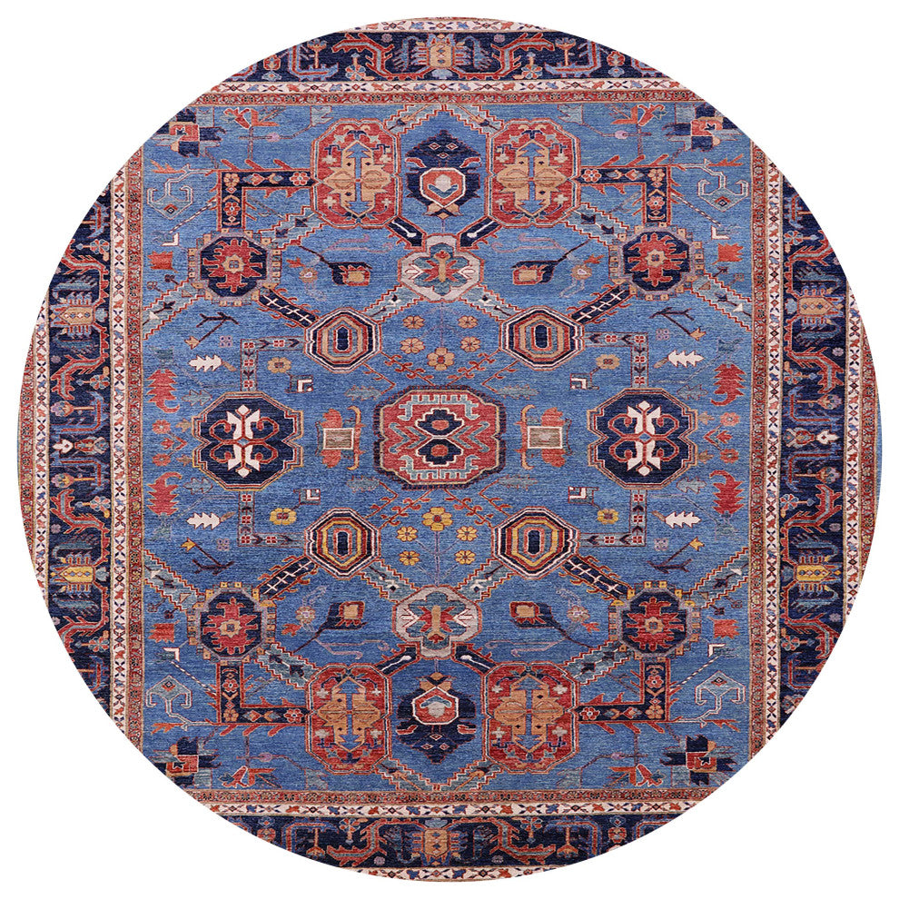 Ahgly Company Indoor Round Mid-Century Modern Area Rugs, 5' Round