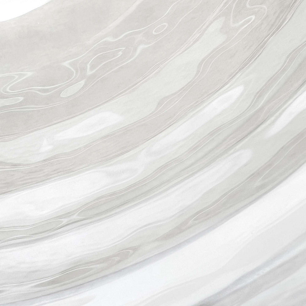 Roma Murano Glass Bathroom Sink, Seaspray
