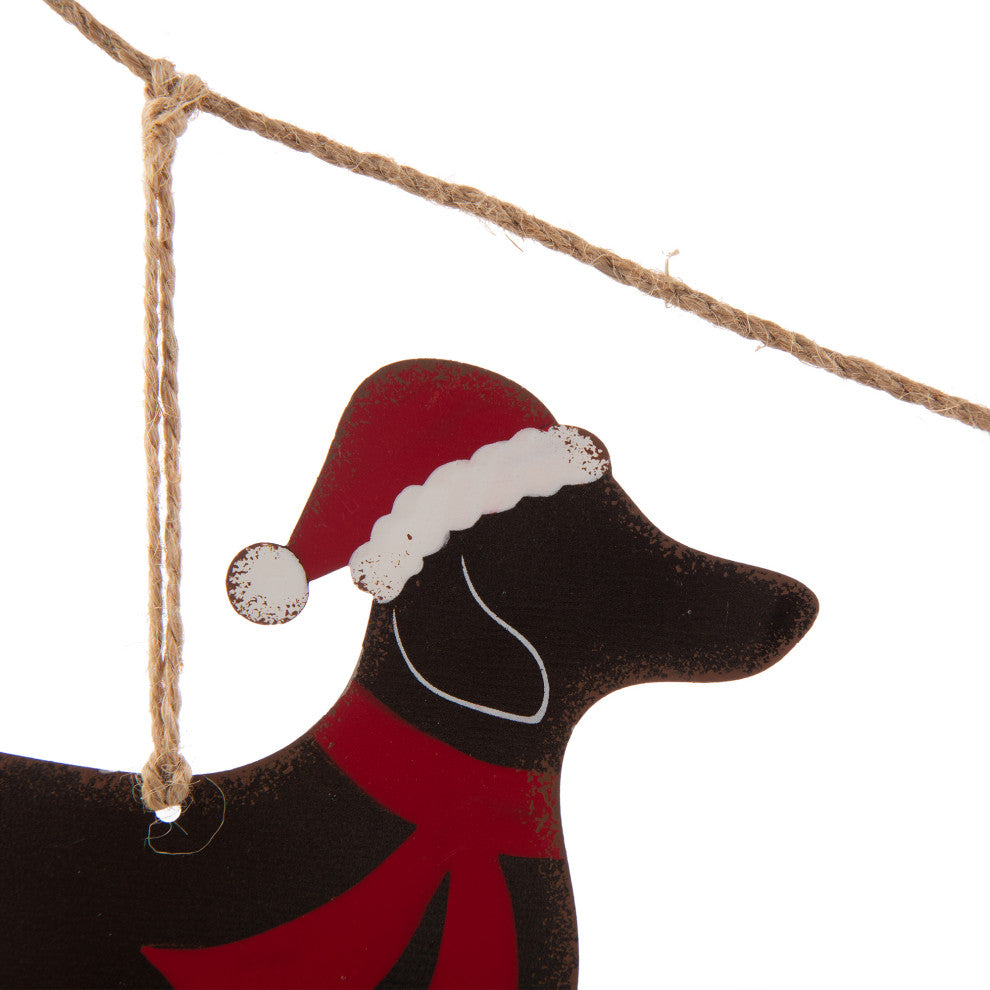 2pk 6'L Metal Christmas Dog Garland