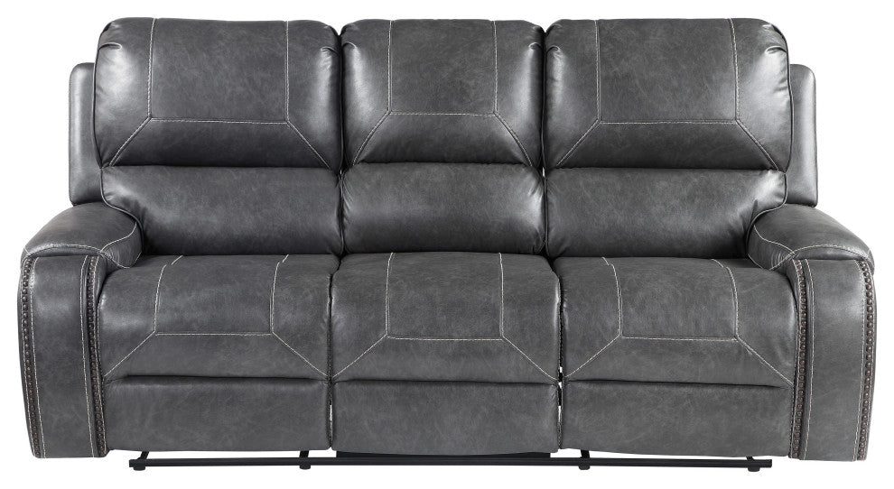 Keily Manual Recliner Sofa Grey