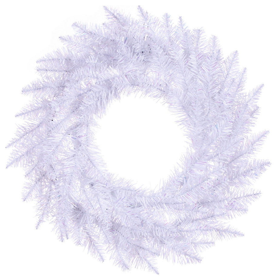 Vickerman 24" Sparkle White Wreath 110-Tips, A104224