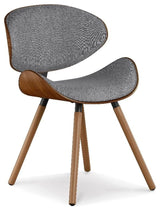 Pemberly Row Mid-Century Modern Faux Leather Dining Chair in Gray