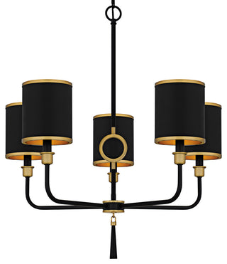 Quoizel LKY5028 Lockery 5 Light 27"W Chandelier - Matte Black