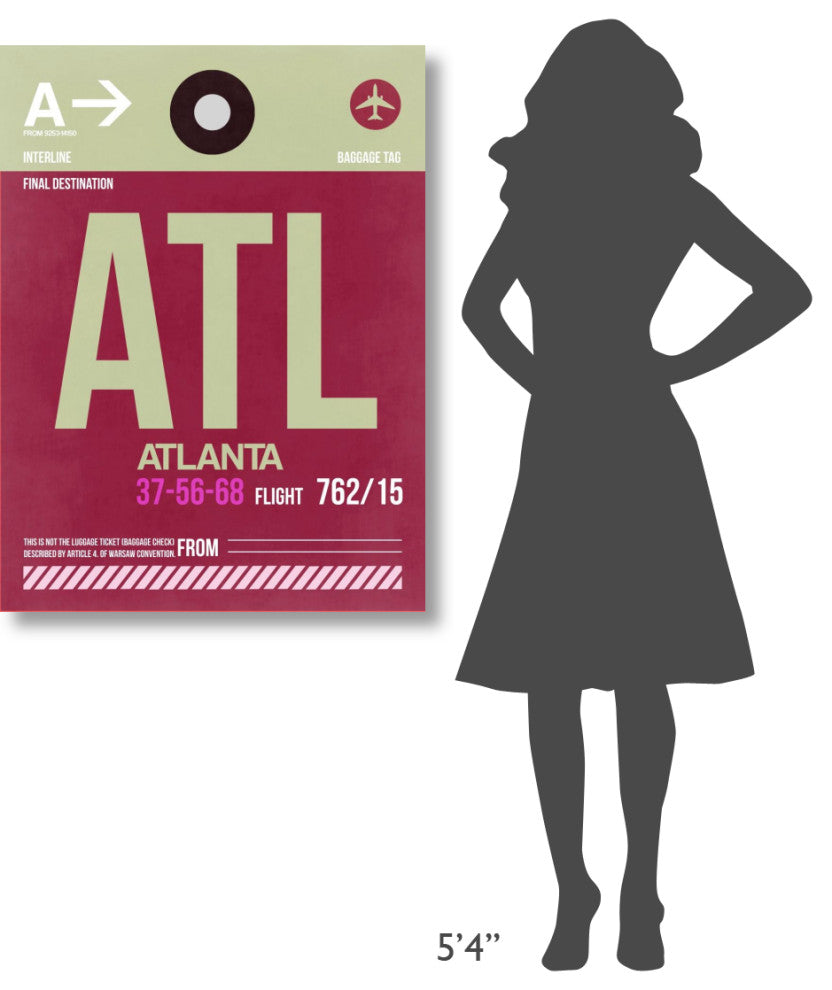 "ATL Atlanta Luggage Tag 2" Fine Art Print