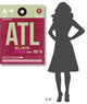 "ATL Atlanta Luggage Tag 2" Fine Art Print