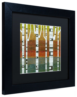Michelle Calkins 'Birches' Matted Framed Art, 11x11