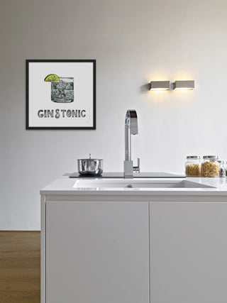 "Gin & Tonic" Framed Painting Print, 12"x12"