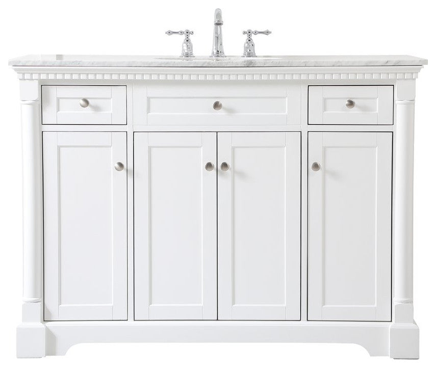 Home Living 48" Single Bathroom Vanity, White