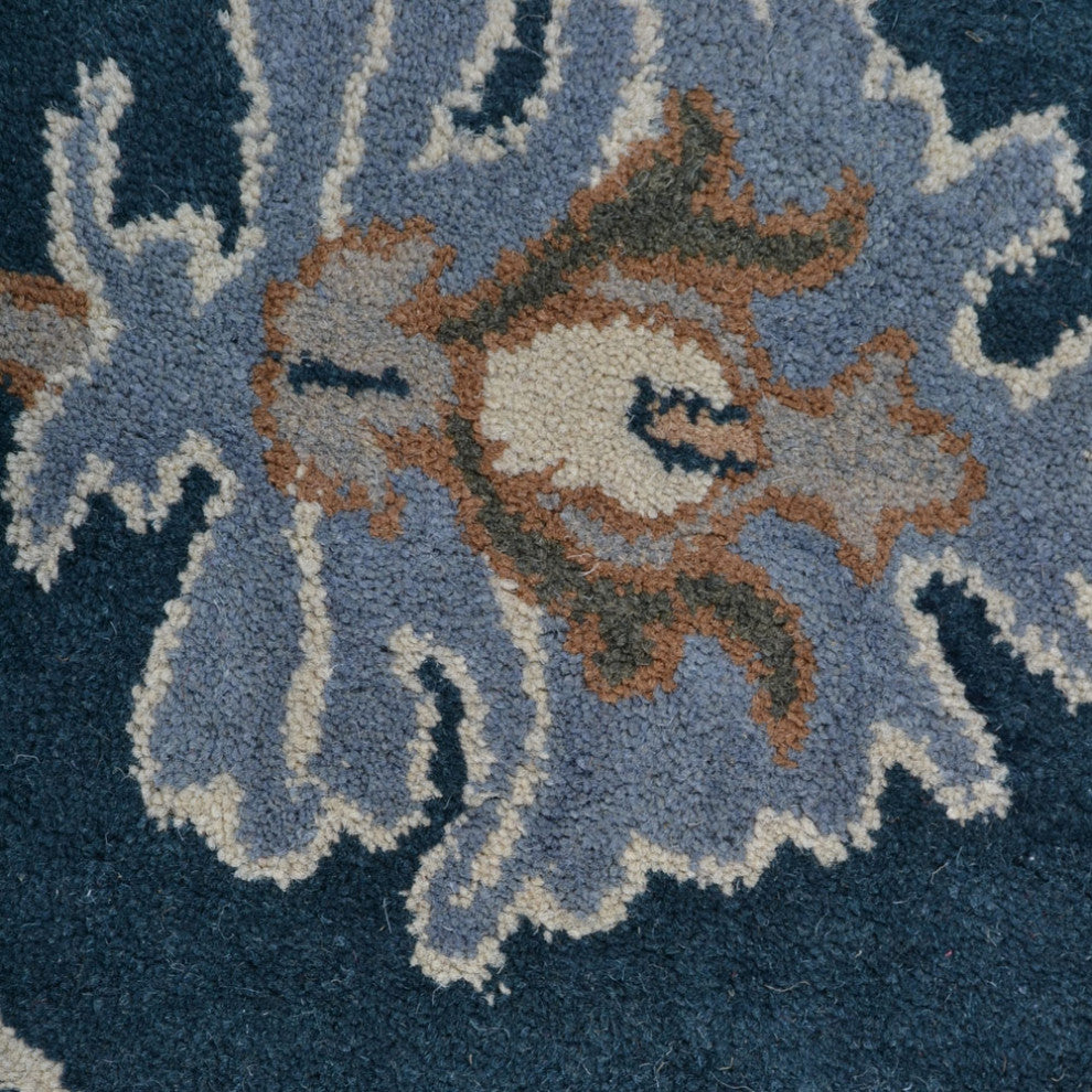 HAND TUFTED WOOL ECO-FRIENDLY AREA RUGS ECO-FRIENDLY AREA RUGS -  Blue, Floral